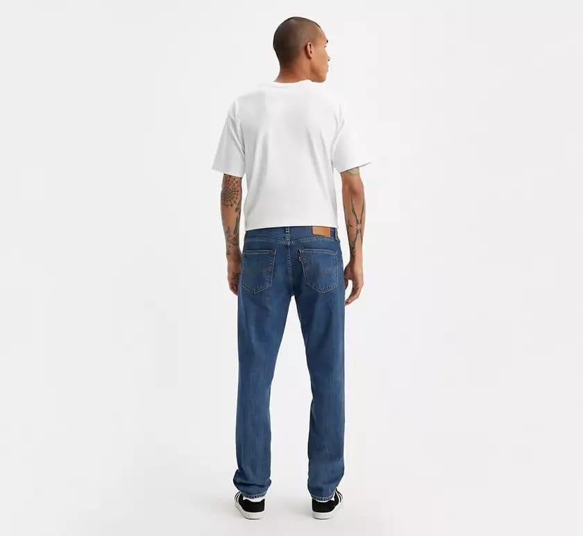Classic Men's Denim Jeans - Timeless Blue Plain Style, Available in Multiple Sizes