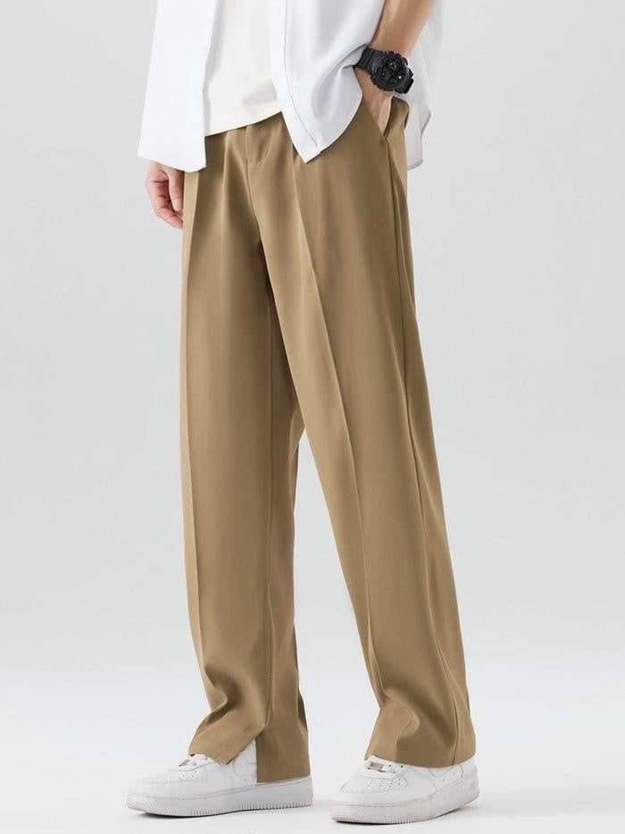 Daily Drape Relaxed Fit Trousers - Camel Smart Streetwear for Men for Effortless Style