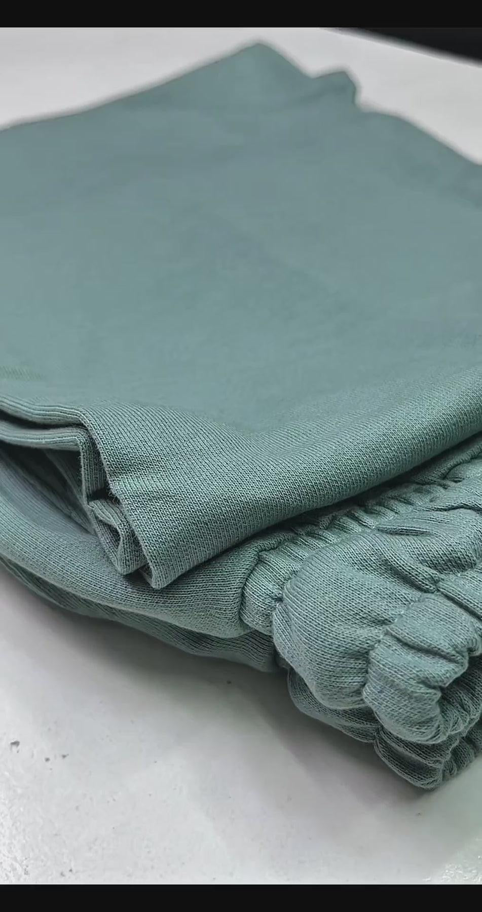 Cut and Sew Trousers - Dusty Seafoam green