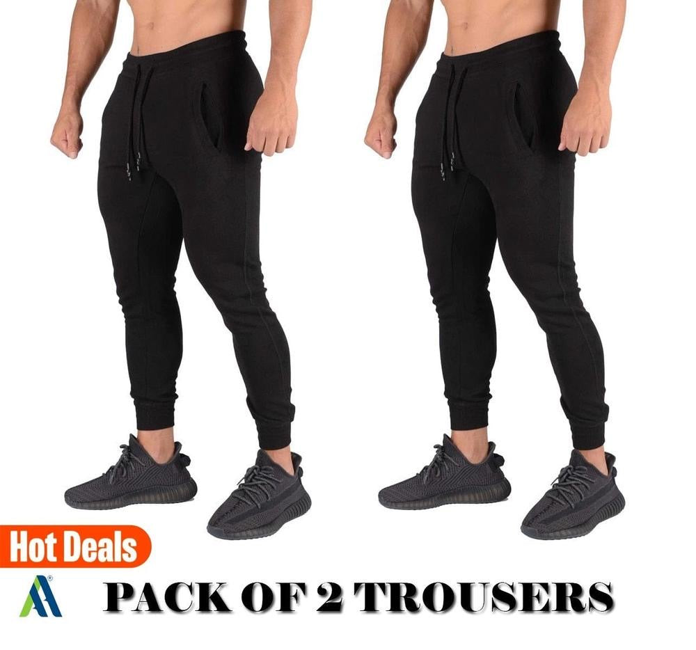 Men’s Stitched Trousers, Pack of 2