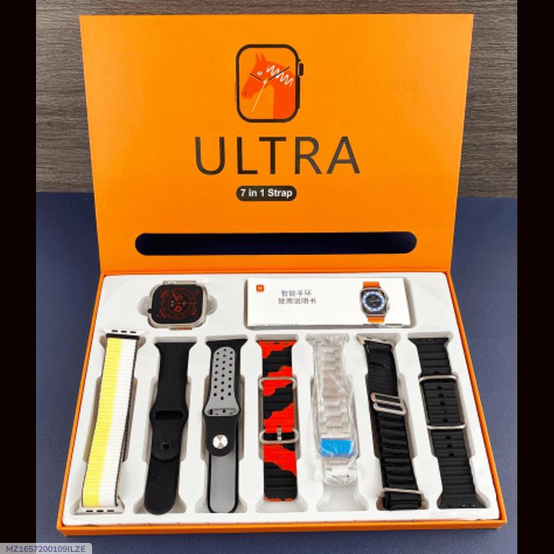 Ultra Smart Watch With Multicolor Straps