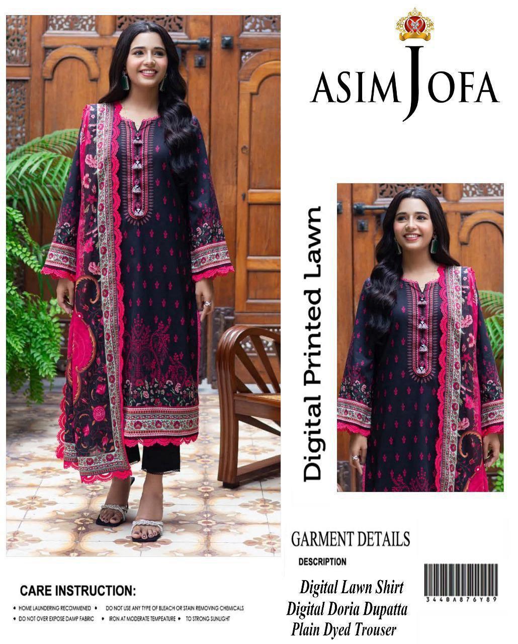 3 Pcs Women's Unstitched Printed Suit