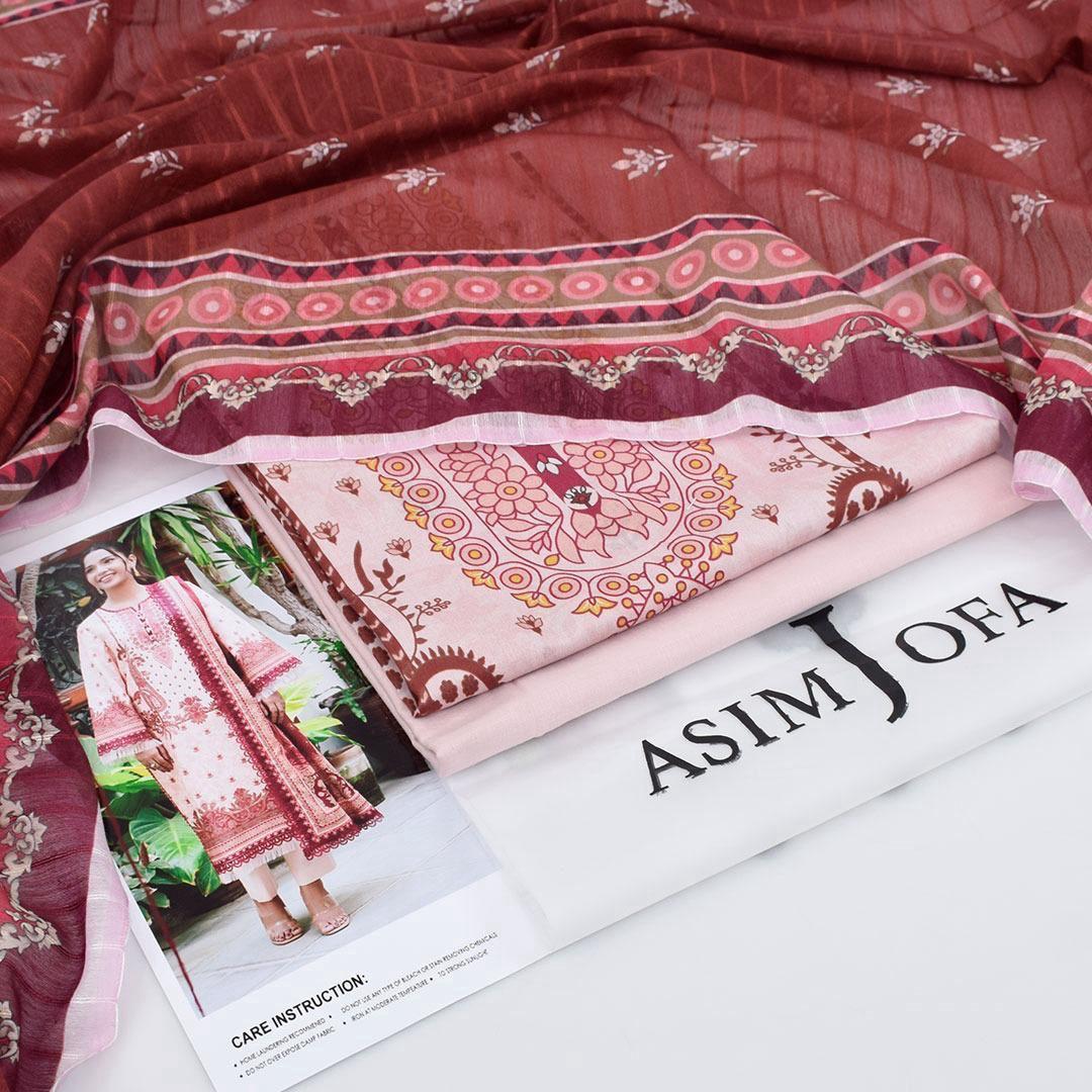 3 Pcs Women's Unstitched Printed Suit