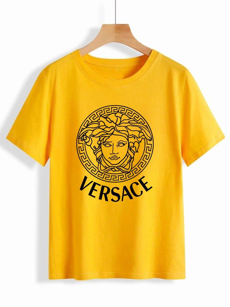 1 Pc Cotton Printed Unisex T-Shirts - Yellow