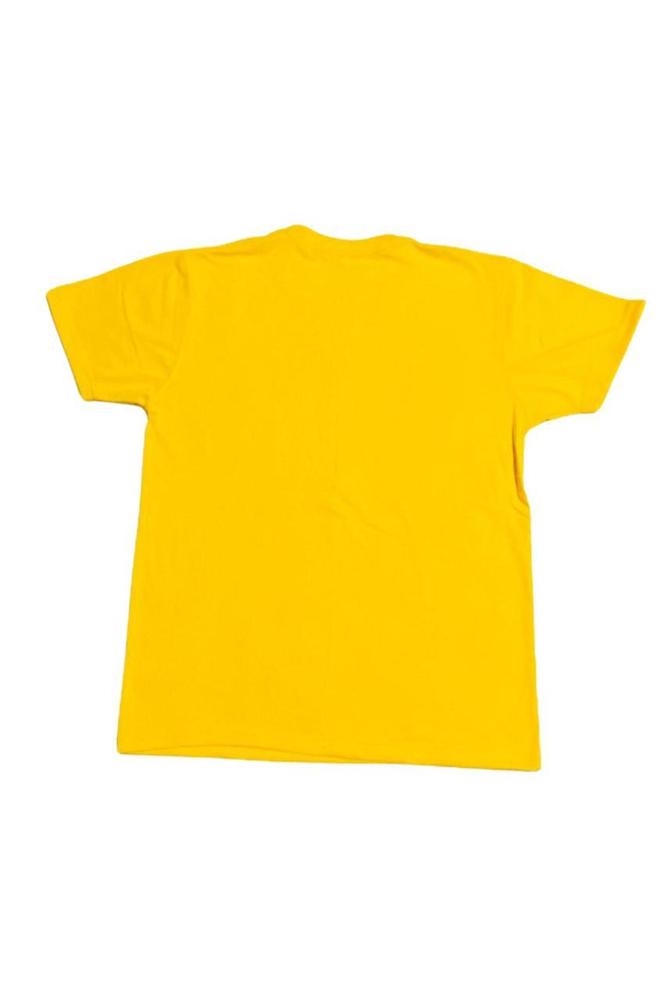 1 Pc Cotton Printed Unisex T-Shirts - Yellow